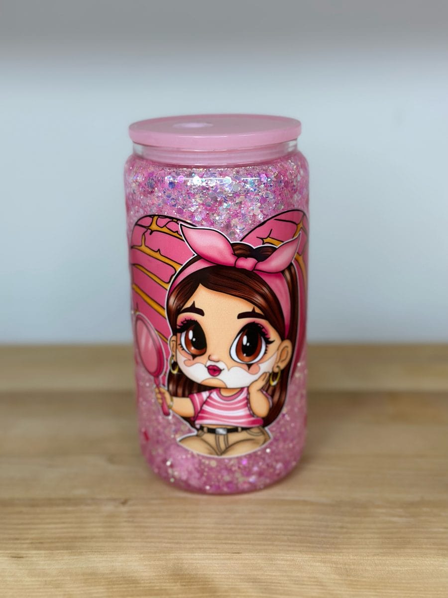 image1 (60) Don't Be Self Concha Glass Snow globe Cup - Image 1