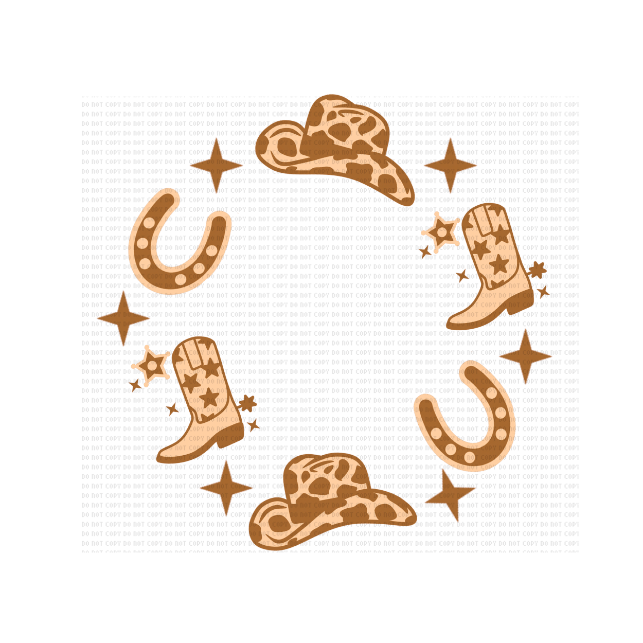 Cowgirl 1 lid Cowgirl 01 UVDTF Lid Decal - Image 1