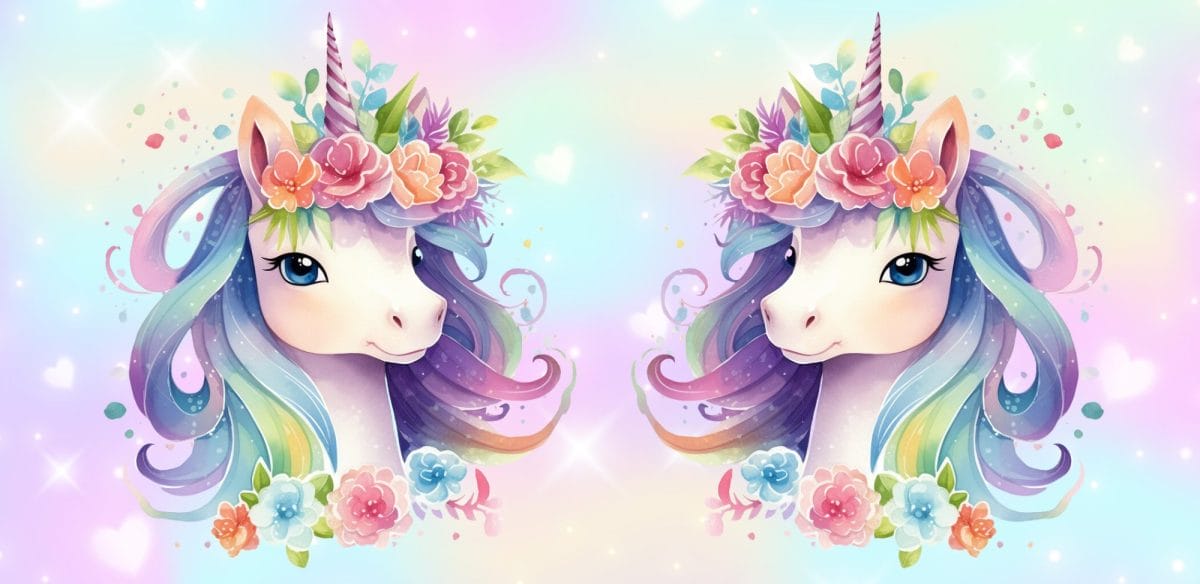 Unicorn rainbow mug wrap Unicorn Rainbow Sublimation Mug Wrap - Image 1