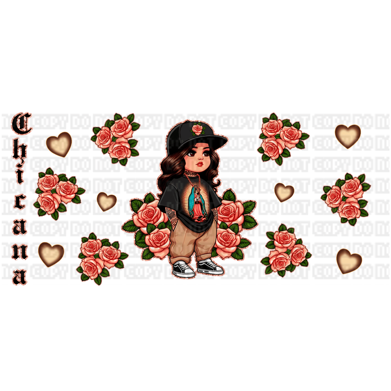 Untitled design - 2024-02-08T092501.297 Chicana Mug Wrap - Image 1