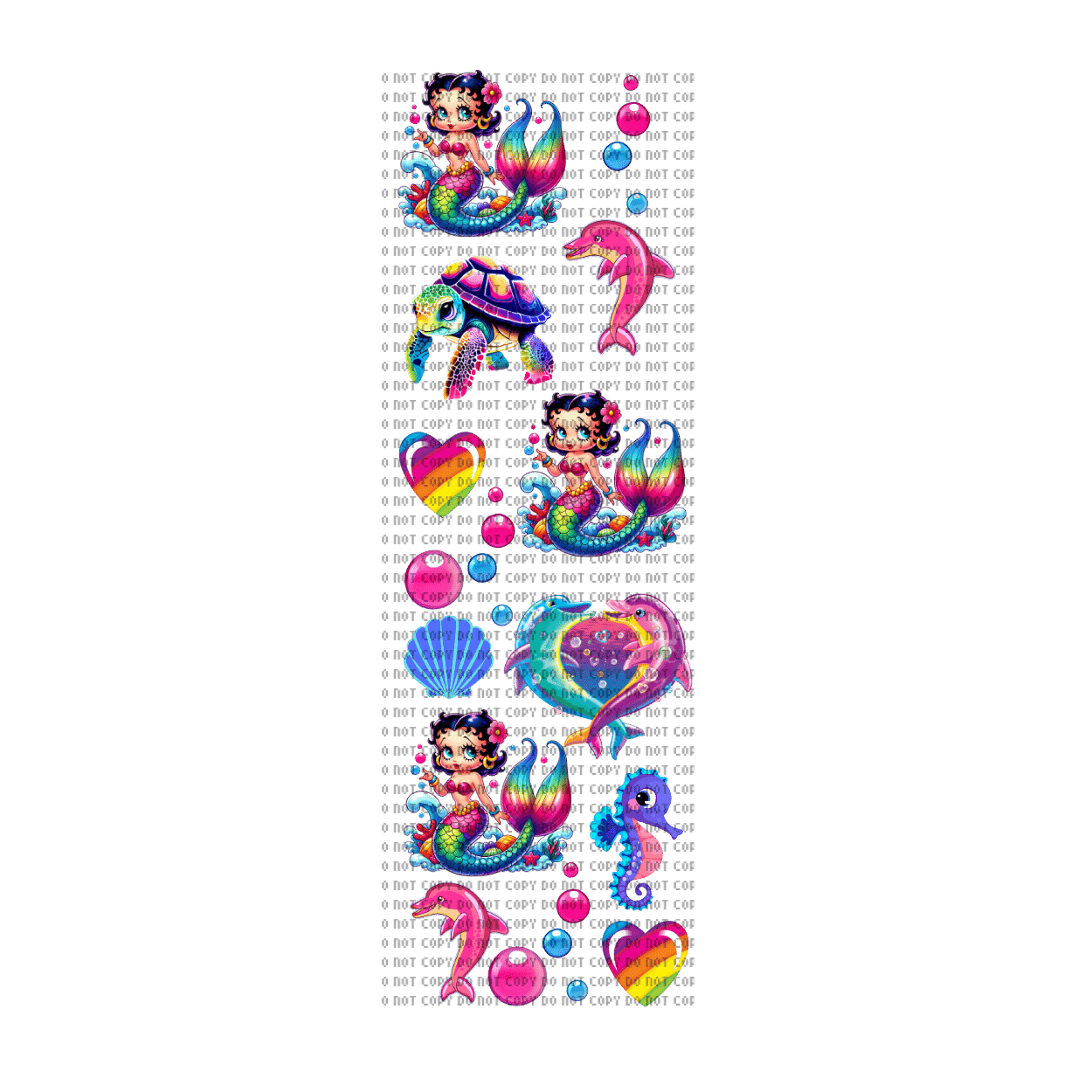 Untitled design - 2024-02-20T171200.775 Colorful Mermaid Pen Wrap UVDTF - Image 1