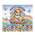 Easter Bunny Blue Tumbler Wrap