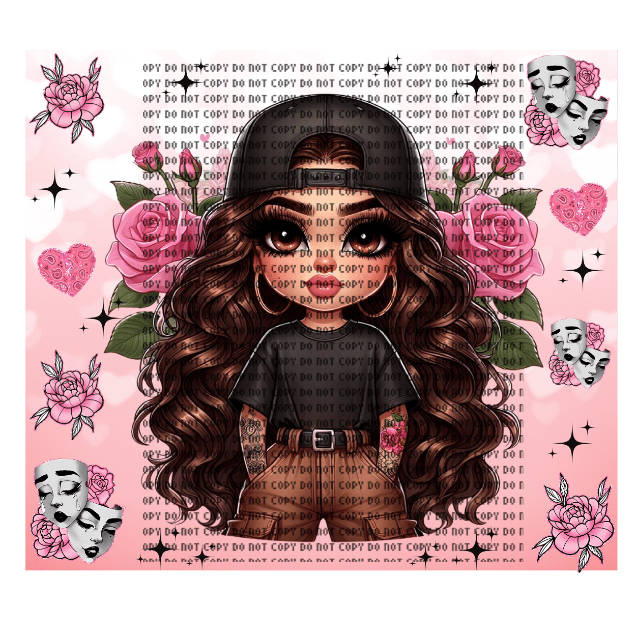 Untitled design - 2024-02-28T165630.439 La Chingona 2B Tumbler Wrap - Image 1