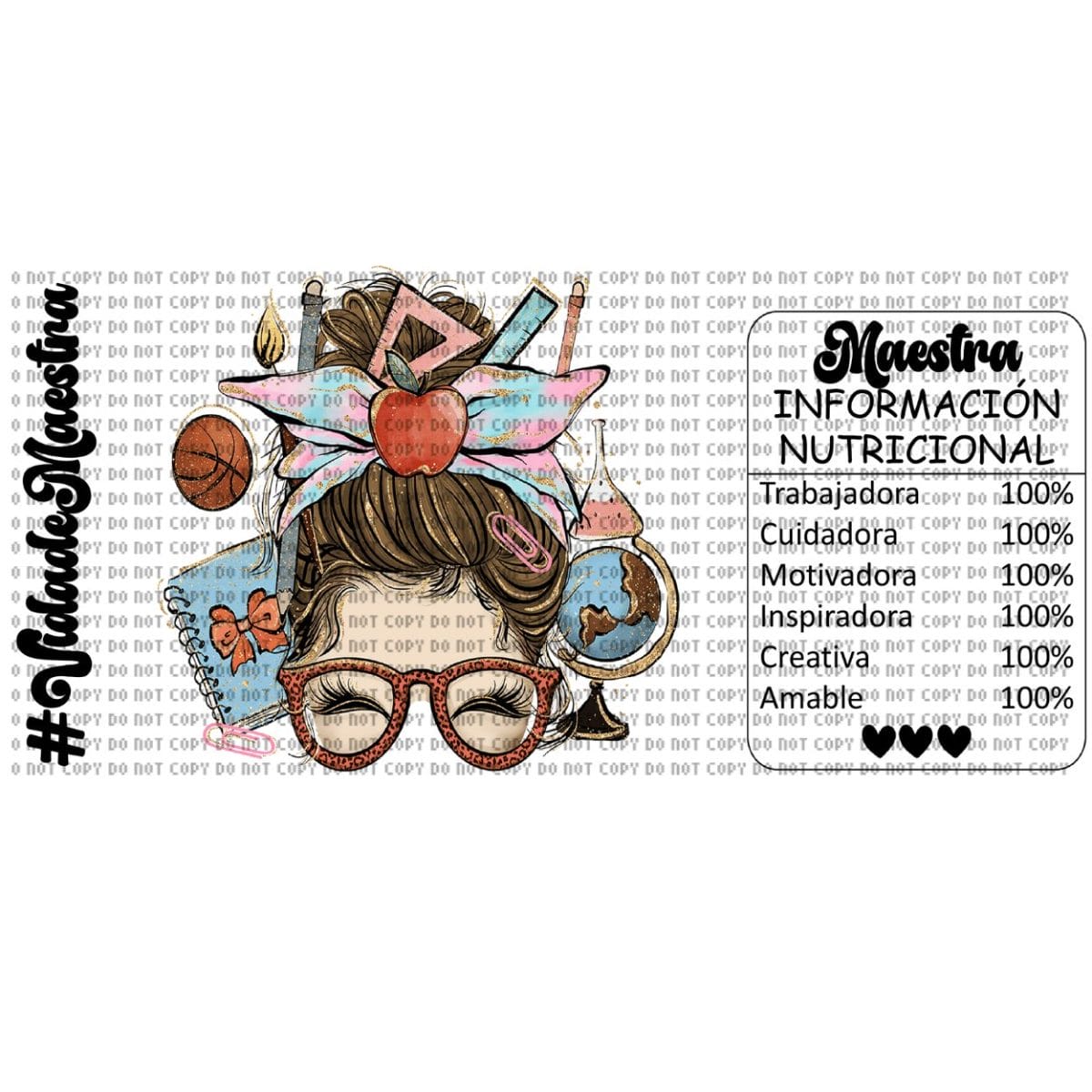 Untitled design - 2024-02-29T221005.990 #VidaDeMaestra Sublimation Libbey Wrap 16oz - Image 1