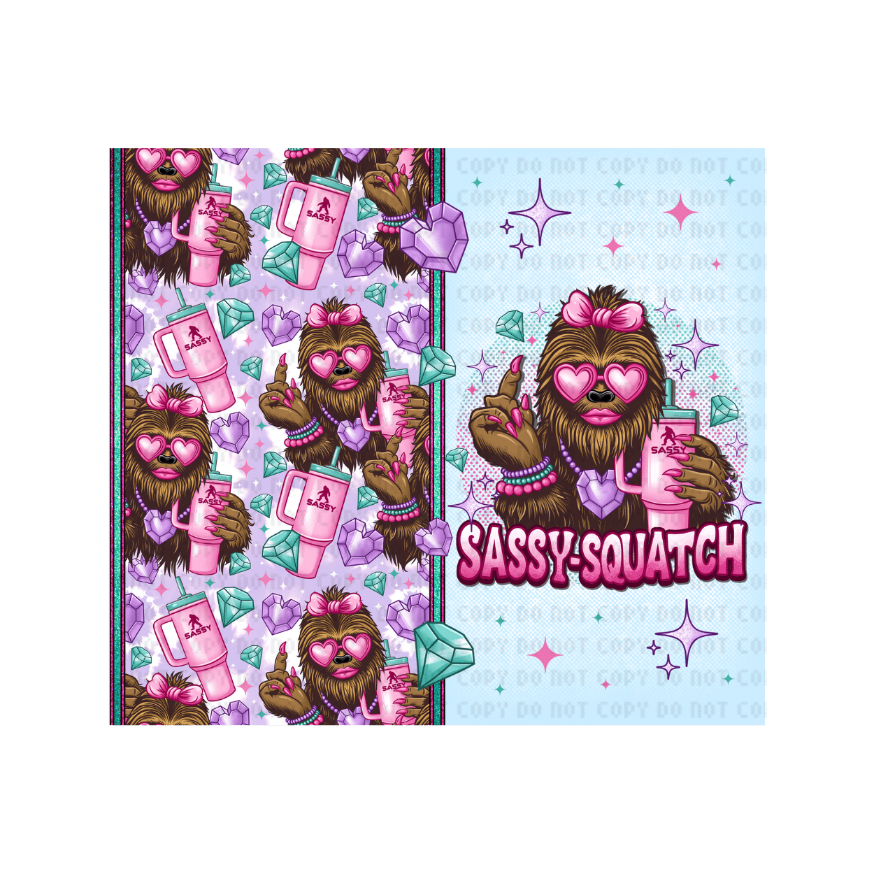 Untitled design - 2024-03-04T194548.154 Sassy Squatch Tumbler Wrap - Image 1