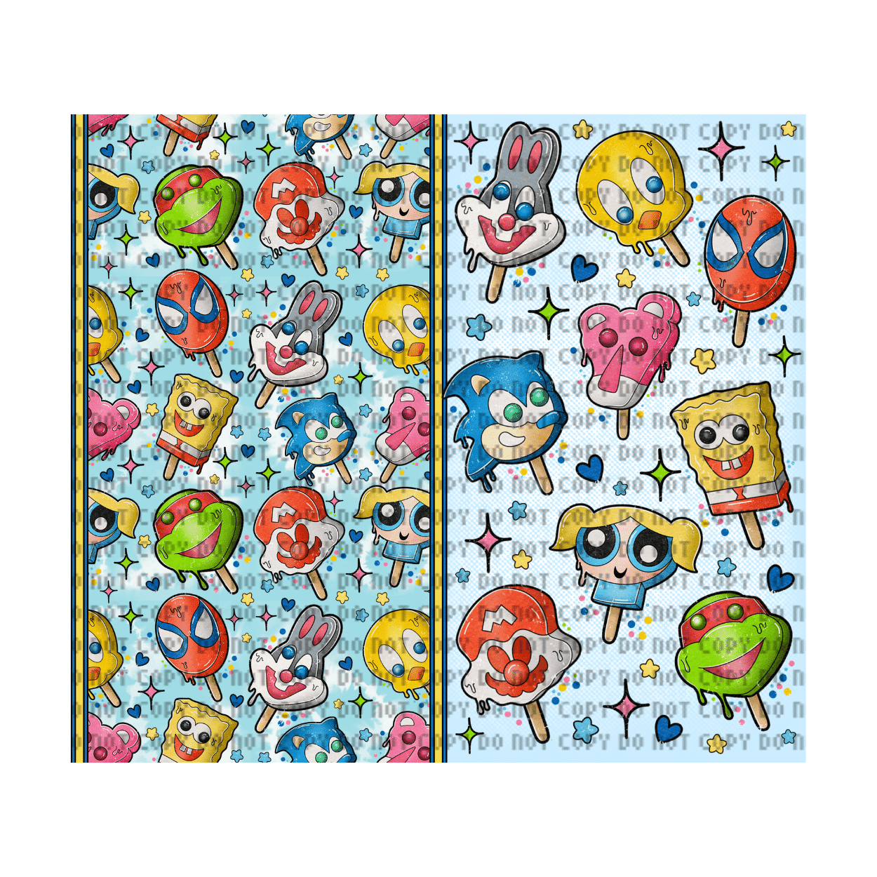 Untitled design - 2024-03-07T173036.824 90's Ice Cream Tumbler Wrap - Image 1