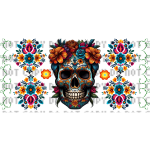 Sugar Skull 10 Libbey Wrap