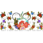 Floral Mermaid Libbey Wrap
