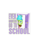Monsters Go To School UVDTF Decal