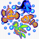 Neon Fish DTF