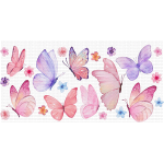 Watercolor Butterflies Libbey Wrap