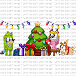 Xmas Pups Libbey Wrap Digital Download
