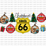 Route 66 Ornaments Libbey Wrap Digital Download