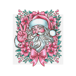 Untitled design - 2024-10-01T111136.523 Pink Santa DTF - Image 1