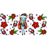 X-Mas Betty 3 Libbey Wrap