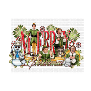 You may not resell or share this digital file. You May create physical products only (32) Buddy_Xmas DTF - Image 1