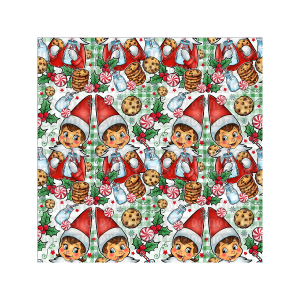 You may not resell or share this digital file. You May create physical products only (53) Elf Milk and Cookies Green Tumbler Wrap - Image 1