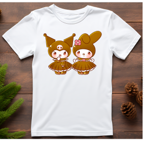 You may not resell or share this digital file. You May create physical products only (55) Kawaii_Gingerbread 2 DTF - Image 1