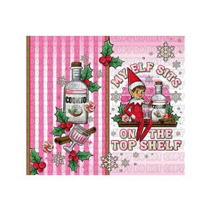 You may not resell or share this digital file. You May create physical products only (55) Female Elf Coquito Tumbler Wrap - Image 1