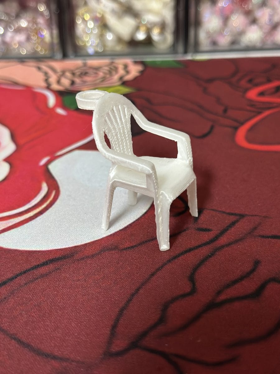 IMG_4973 White Chair 3D Printed Straw Topper - Image 1