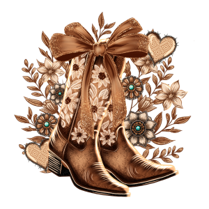 floral boots dtf Floral Boots DTF - Image 1