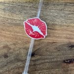Red Lips 3D Printed Straw Topper