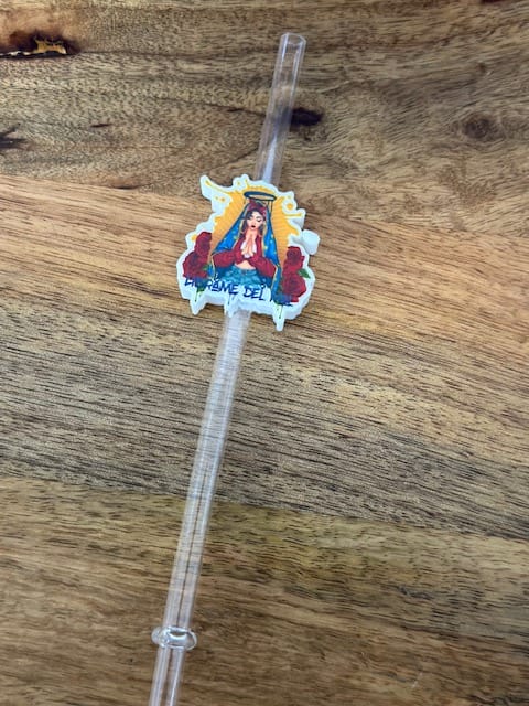 image1 - 2025-01-02T005209.959 Virgen Chola 3D Printed Straw Topper - Image 1