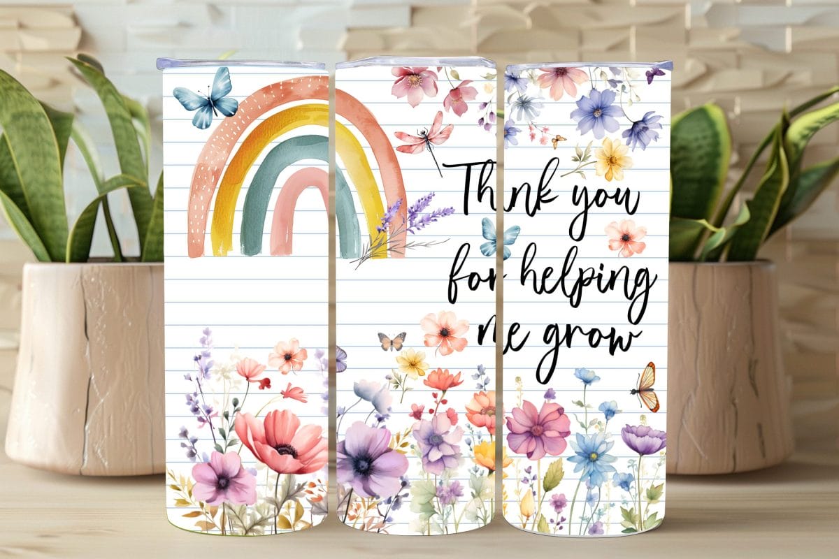 Copy of Untitled - 2025-05-09T150156.544 Teacher Grow Tumbler Wrap - Image 1