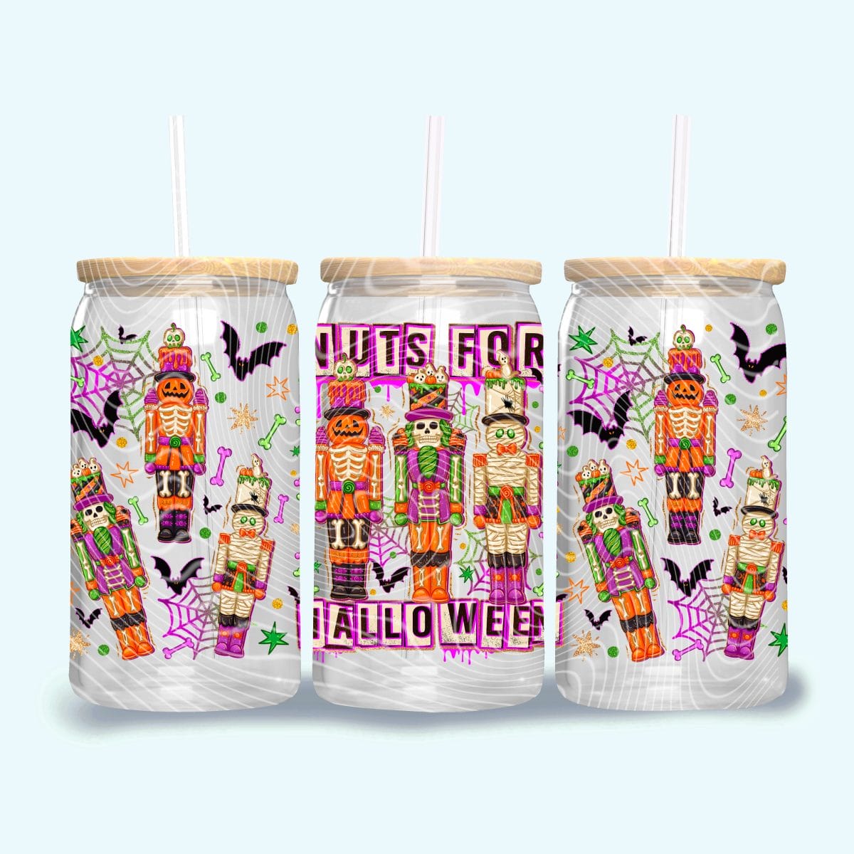 Nutcrackers Mock 16oz Nuts For Halloween Libbey Wrap - Image 1