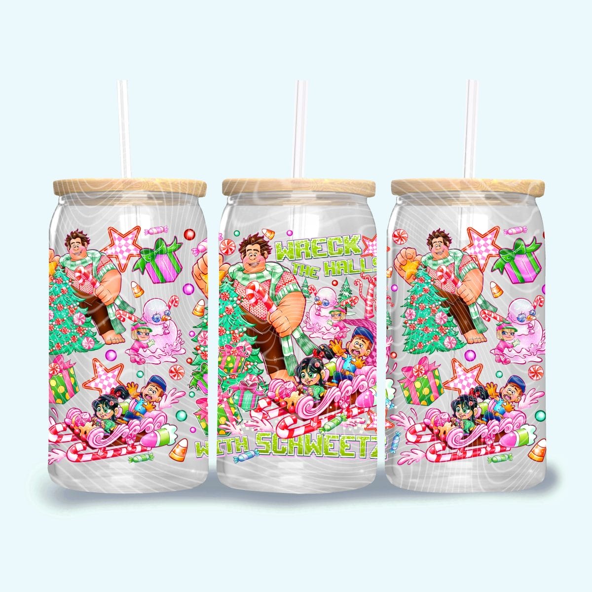 Wreck The Halls Mock 16oz Wreck The Halls Libbey Wrap - Image 1