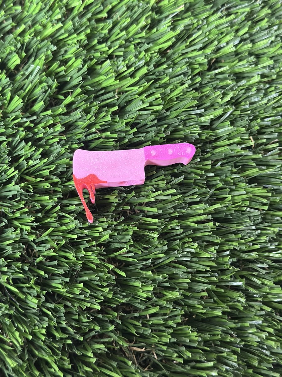 IMG_7534 Pink knife 3D Printed Straw Topper - Image 1