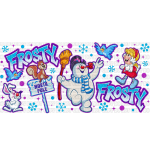 Frosted Snowman Libbey Wrap UVDTF