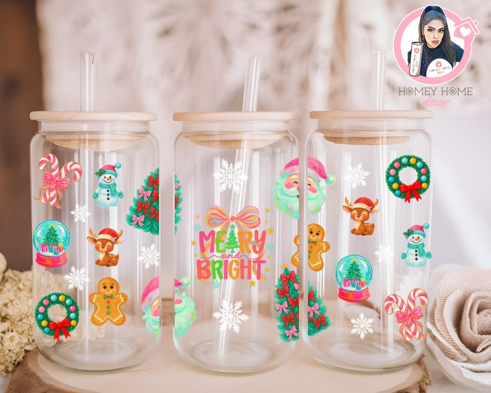 Digital Download (54) Merry and Bright HHD Libbey Wrap - Image 1